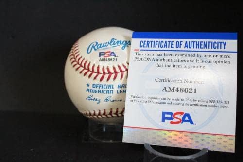 Бейзболен автограф с автограф Ралф Тери Auto PSA/DNA AM48621 - Бейзболни топки с Автографи