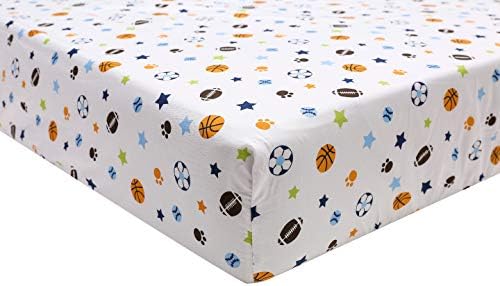 Чаршаф за спортна легла, 3 опаковки - Детски Кърпи на спортна тематика за стандартни легла и матраци за деца, 28x52 инча,