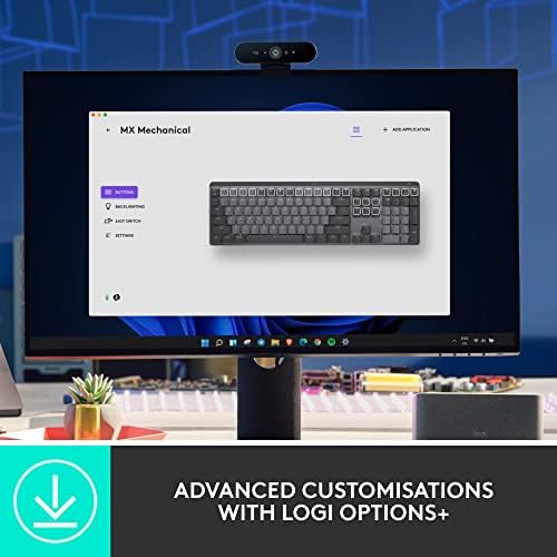 Ръчна Безжична Клавиатура Logitech MX с подсветка, Тактилни Безшумни Ключове, Бутони с подсветка, Bluetooth, USB-C, macOS,