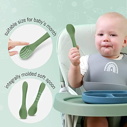 Комплект за хранене Miracle Baby, 4 опаковки на Детски чинии и Мисок, Силиконови Детски Аксесоари за отбиване от гърдата