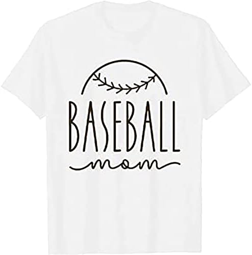 Бейзболни Тениски за Майките, за Жените 2023 Лятото е Свободен, Намаляване С Кръгло деколте и Къс Ръкав Графични Модерни