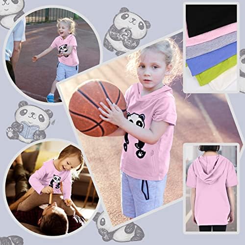 ENDIRAD/ Облекло със Сладък Пандой за момичета, Ризи момчета, Детски Блузи с къс ръкав, Тениски за 3-10 Години