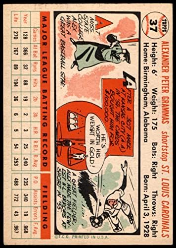 1956 Topps Baseball 37 Алекс Грэммас Отличен (5 от 10) за версия Mickeys Cards