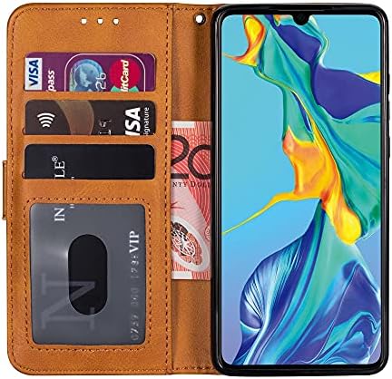 Калъф за мобилен телефон Чанта за Huawei P30 Защитен калъф в стил Портфейла, Категория на Защитния своята практика от изкуствена кожа Функционален Защитен Калъф-гривна
