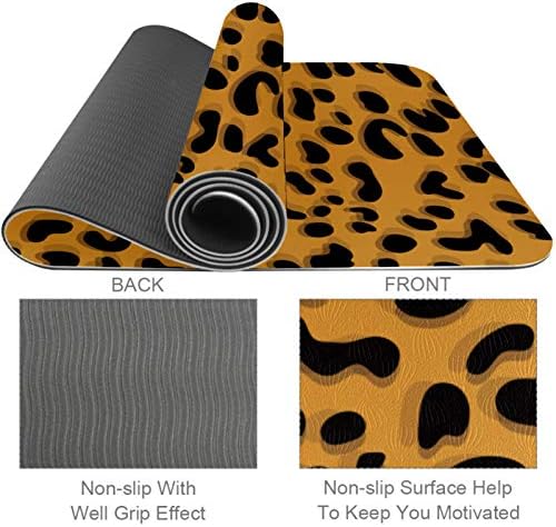 Висококачествени дебели килимче за йога Siebzeh с леопардовым принтом, Екологично Чист Гумена подложка за здраве и фитнес,