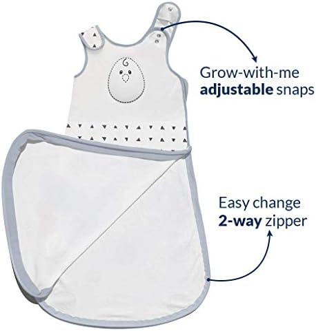 Nested Bean Дзен Sack 2 Опаковки - Меки торби за спане | Възрастта на детето: 6-15 месеца | Памук | За новородено/За свободни бебета | Двупосочен цип | Машинно пране