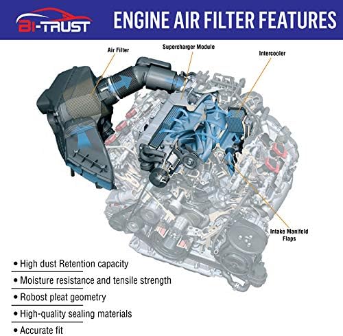 Въздушен филтър на двигателя BI-TRUST, JPE00020 Замяна за Chrysler Pacifica 3.6-литров V6 2017-2023 Voyager 3.6-литров