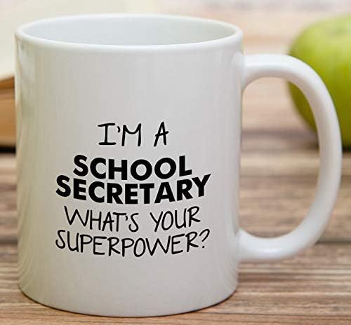 Retreez Смешни Mug - Аз Училищна секретарша от твоята Суперспособность? Керамични чаши за Кафе с обем 11 грама - Забавни, Саркастичные, Мотивиращи, Вдъхновяващи, подаръци ?