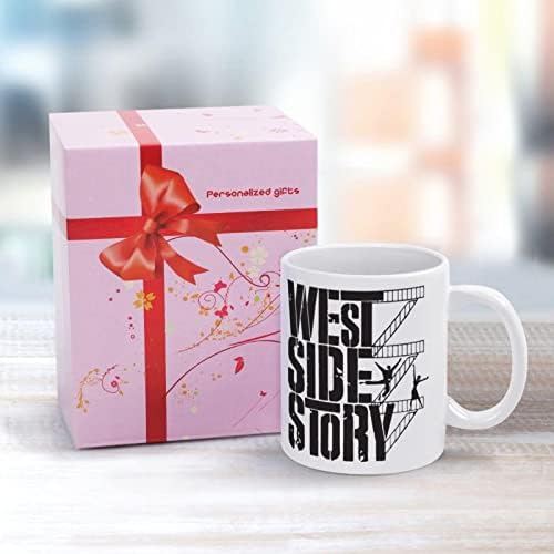 XLAWESOME Керамични Кафеена Чаша с шарени Уестсайдска история, Креативен Подарък под формата на чаена чаша, 11 грама