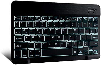 Клавиатура BoxWave е Съвместима с Yezz Max 2 Plus (клавиатура от BoxWave) - Клавиатура SlimKeys Bluetooth - с подсветка,
