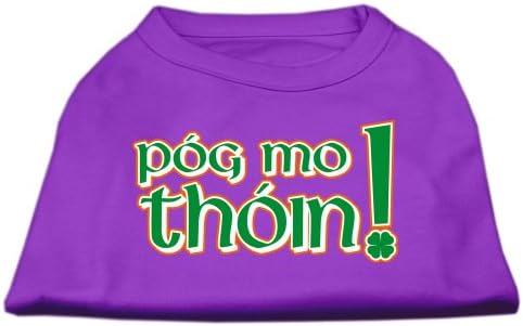 Риза с трафаретным принтом Pog Mo Thoin Лилав цвят XS (8)