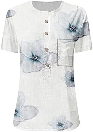 FQZWONG Дамски Летни Блузи С Къс ръкав 3/4, Тениски, За да излезете, Ризи, Модни начинът, по който Ежедневна Блуза, Дамски