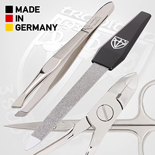 3 Меча, Германия - брендовый качествен комплект за маникюр и педикюр от 9 теми, определени за професионална грижа за ноктите на пръстите на ръцете и краката, ножици з?