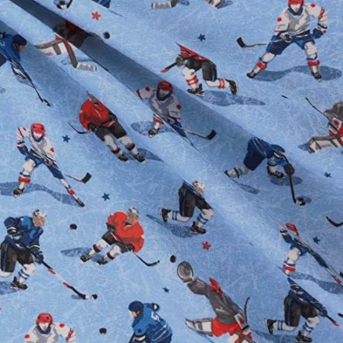 Хокей костюм от фланелен плат Мук PRT, светло синьо, болт с 15 ярдами