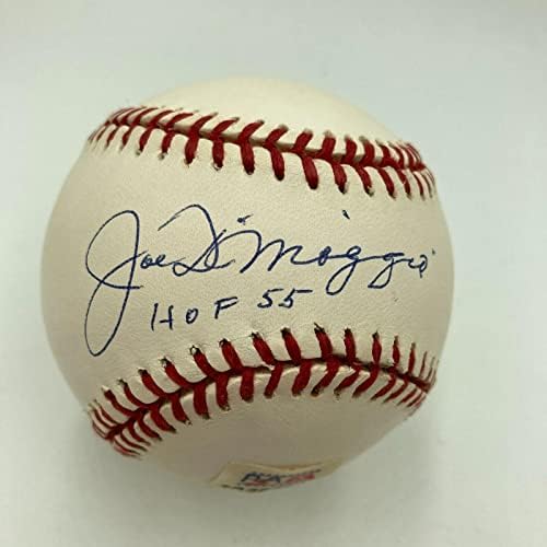 МЕНТА Джо Ди Маджо Зала на славата 1955 подписа договор с AL Baseball с помощта на PSA DNA COA - Бейзболни топки с автографи