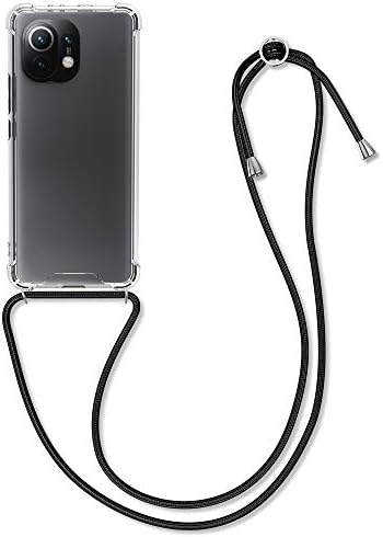 Калъф kwmobile през рамо, Съвместима с калъф Xiaomi Mi 11 - Прозрачен Калъф за телефон от TPU с каишка на съвсем малък