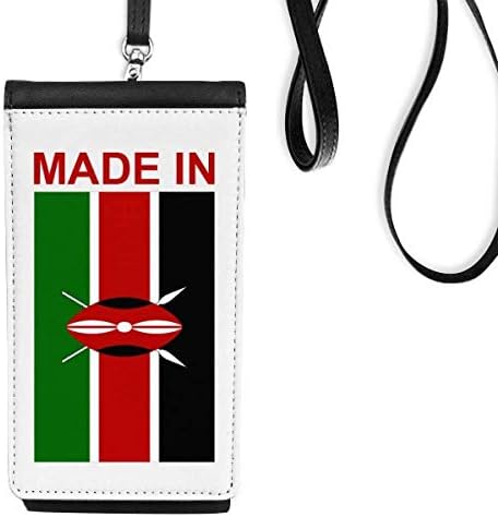Произведено в Кения, Страната на Любовта Телефон в Чантата си Портфейл Висящ Калъф За Мобилен Телефон, Черен Джоба