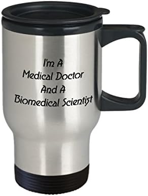 Биомедицинский Инженер Кафеена Чаша За пътуване Най-Забавната Уникална Чаша за чай Доктор по медицина е Идеална Идея За мъже и жени, Аз съм лекар и учен-биомедицин