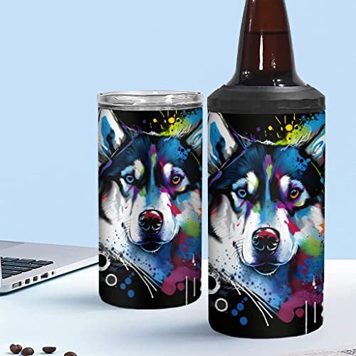 Охладител за тънки Кутии с художествена изолация - Охладител За Консерви За кучета Хъски - Сладък Охладител за Тънки