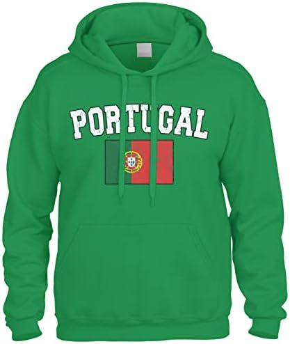 Cybertela Выцветшая Потертая Португалската Hoody с Флага на Португалия Hoody с качулка