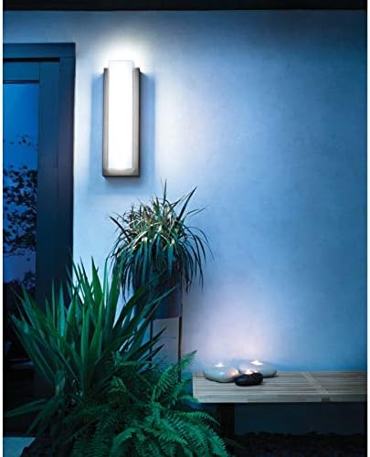 Kichler Dahlia 18,75 Led Външен Стенен монтаж лампа с Бяло Стъкло Архитектурен Бронз