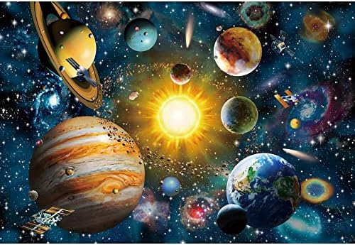 Eainb 5x3ft Вселената Космически Произход, Слънчева Система, Звезди, Планети Снимка на Фона на Въртене на Космическа