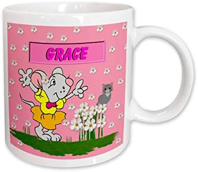 Керамична Чаша за творчество за деца с декоративен наречена 3dRose Grace, 11 Грама