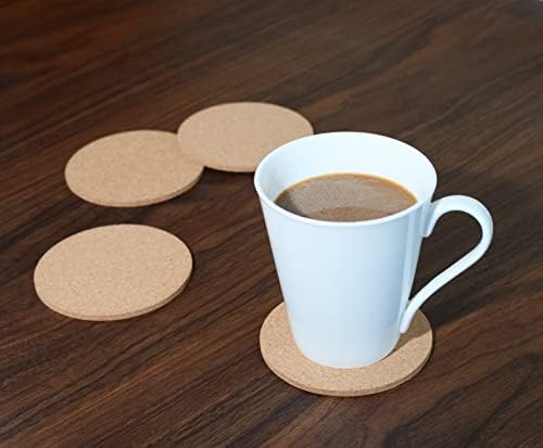 Корк влакчета са 12 бр. абсорбиращи Топлоустойчива подложки за многократна употреба за приготвяне на чай или кафе, празни