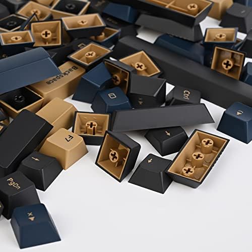 Fogruaden PBT Blue Samurai Keycaps, Определени от 170 Клавиатури Кепета Double Shot Keycaps, Профил Чери, Персонализирани