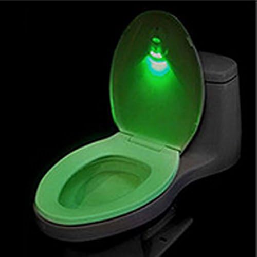 LEDHOLYT С батерия, Сензор за Тялото, Автоматична Led Светлина, Активен Датчик за Движение, нощна светлина, Лампа за Тоалетната чиния в Банята