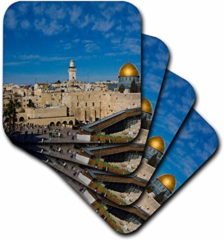 3dRose CST_72719_4 Израел, Ерусалим, Стената на Плача и Купола на Скалата-AS14 APA0127-Алдо Павана -Влакчета за керамични
