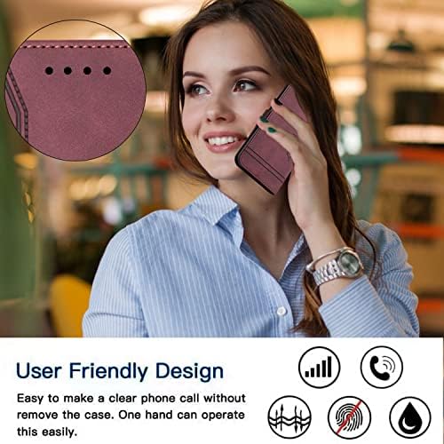 Чанта-портфейл IVY Nord 10 5G за OnePlus Nord 10 5G [Стил усмивки] [Усещане за допир към кожата] [Магнитна обтегач] Калъф
