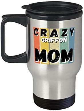 Добре Дошли Кафеена Чаша Crazy Griffon Dog Mom От Бяла Неръждаема Стомана За Пътуване