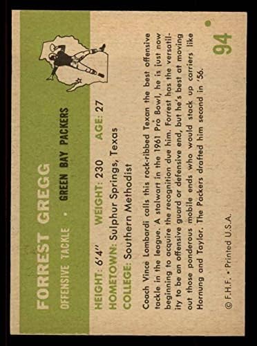 1961 Fleur № 94 Форест Грег Грийн Бей Пакърс (Футболна карта) EX/MT Пакърс SMU