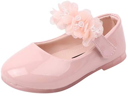 Обувки за малки момичета с цветя модел, Обувки Mary Jane, на равна подметка, Ежедневни балет апартаменти на равна подметка,