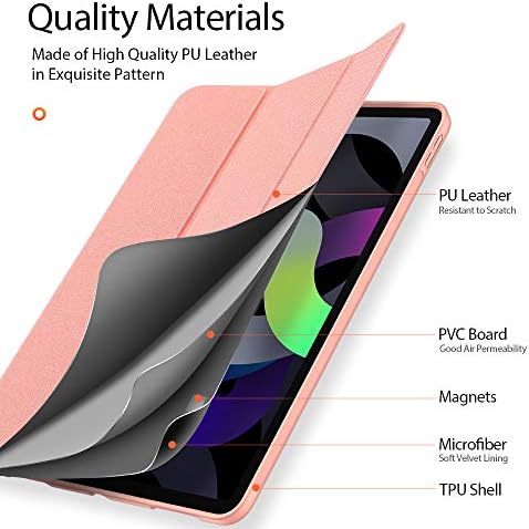 Калъф за iPad Air 4 10,9 Инча 2020 с Държач за Моливи, зареждане за Моливи, Меки делото от TPU с Магнитна оформление