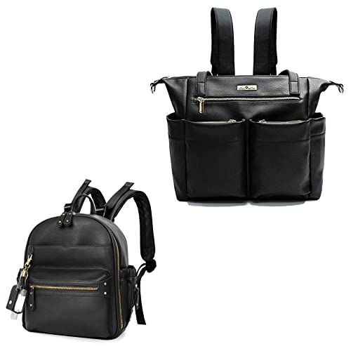 Чанта за памперси miss fong, детска чанта-тоут, кожена чанта за памперси, раница с мини чанта за памперси