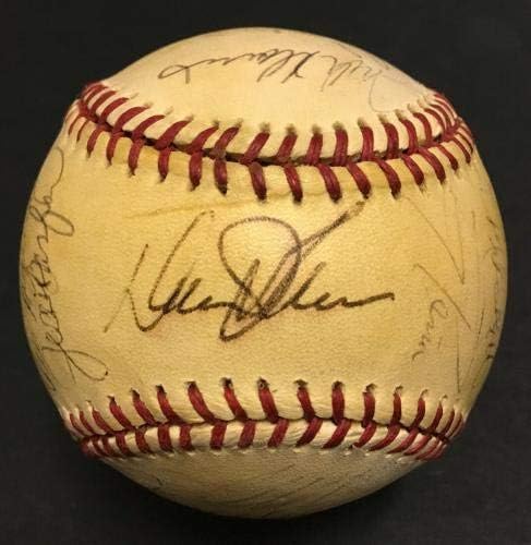 1986 Екип Супер Major Japan Series подписа бейзболни 26 Auto Тони Gwynn кал ripken COA - Бейзболни топки с автографи