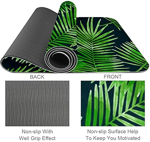 Килимче за йога с тропически Зелен Лист дебела подложка за йога TPE килимче за йога Нескользящий