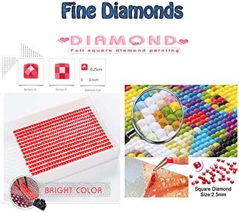 Комплекти за рисуване с диаманти за възрастни, Цветен и Елена (2), Diamond Изкуство За Начинаещи, 5D Боята по Номера,