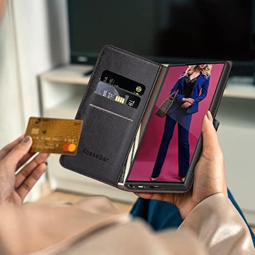 XcaseBar 2-в-1, свалящ-портфейл за Samsung Galaxy S22 Ultra 5G с 【RFID заключване】, държач за кредитни карти, флип-награда,