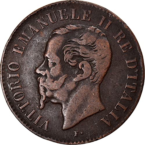 Историческа италианска монета в 2 Чентезими 1861 г. -1867 години. Издаден при крал Vittorio Emanuele II. Баща на Отечеството,