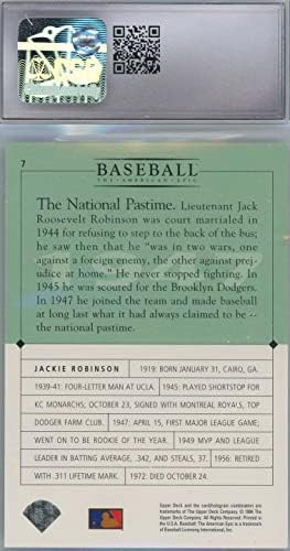 Джаки Робинсън 1994 Бейзболна картичка гроссмейстера горната палуба №7 С оценка CSG 10