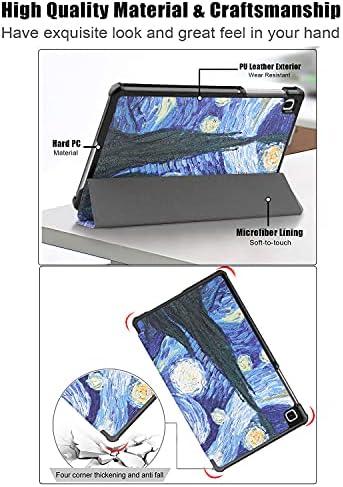 Uчехлы за Samsung Galaxy Tab A7 Lite 8,7 2021 Калъф SM-T225/T220, Трислоен Ултратънък калъф с многоугольной поставка