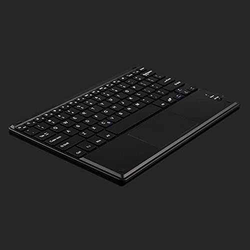 Клавиатурата на BoxWave, съвместима с vivo iQOO 7 Legend (Клавиатура от BoxWave) - Bluetooth клавиатура SlimKeys с трекпадом, Преносима клавиатура с трекпадом за vivo iQOO 7 Legend - Черно jet black