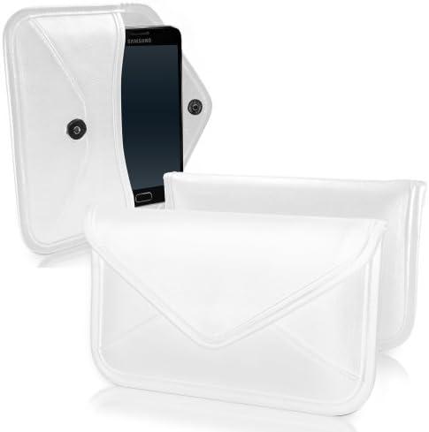 Калъф BoxWave, който е Съвместим с Sharp Aquos R2 (Case by BoxWave) - Луксозни Кожена чанта-месинджър, чанта-плик от