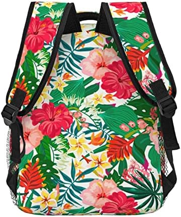 LVGOOKI Хавай Тропически Цветя Раница, Чанта, За Книги, Раници За Преносими компютри Къмпинг Пътна Чанта на Рамото за Мъже Жени
