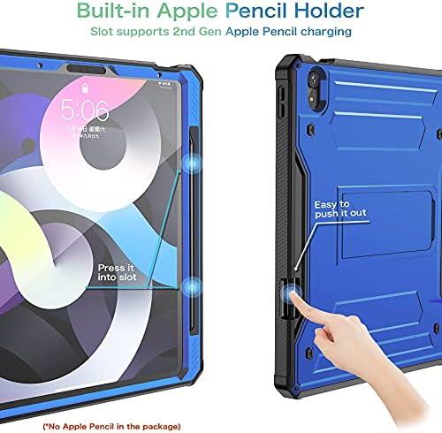 Калъф FITO Design за iPad Air 4-то поколение с държач за моливи, защитно покритие за целия корпуса, вградена защитно