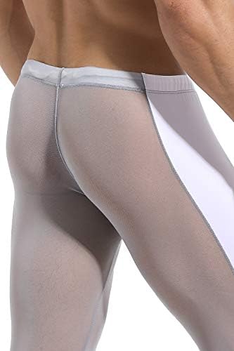 Мъжки Окото Панталони За Йога MIZOK, Прозрачни Компресия Чорапогащници, Спортни Гамаши