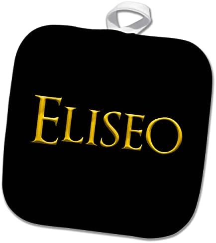 3дРоуз Элизео често срещано име за момче в Америка. Жълт в черен талисман - кухненски ръкавици (phl-361931-1)